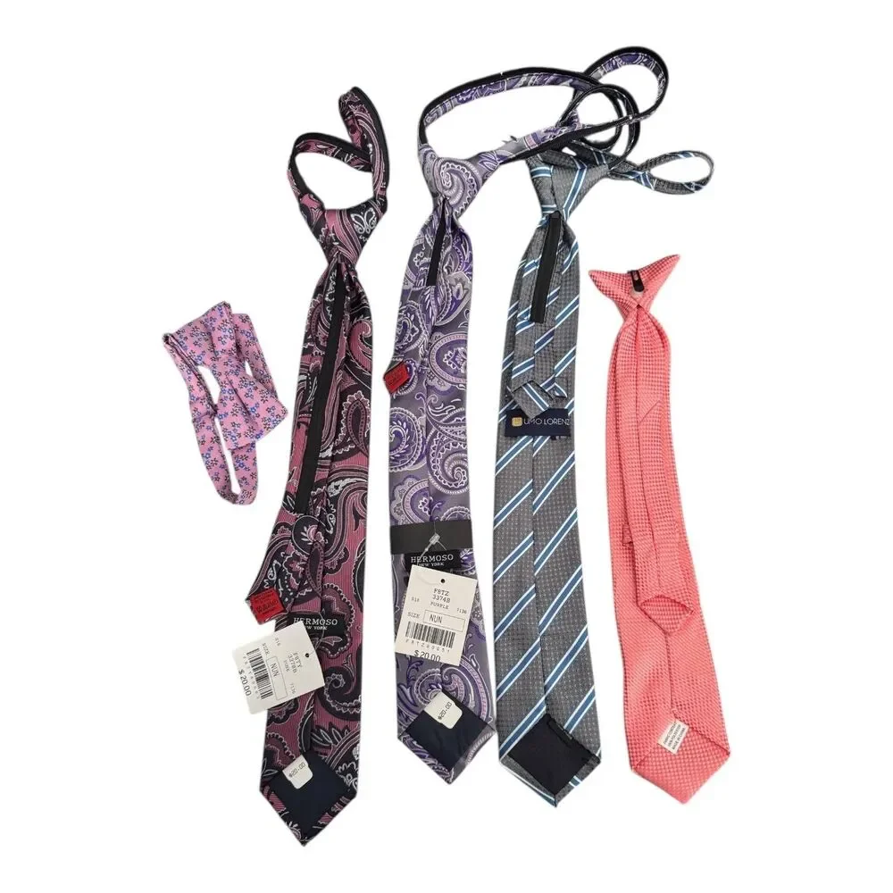 Mixed Brands Tie Set Boys One Size Multicolor Paisley Striped Bow Neckties